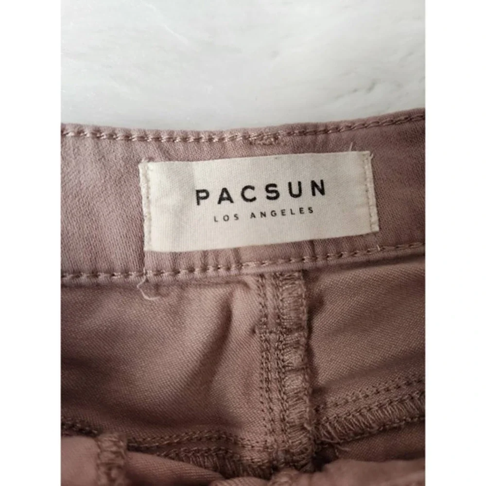 Pacsun Womens Ankle Jeggings‎ Beige Stretch Mid Rise Pockets Denim Casual 26